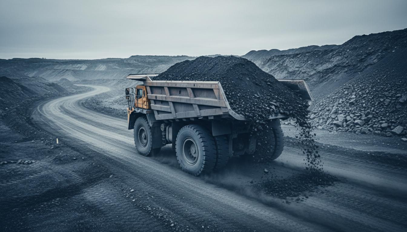 Off-centre loaded truck